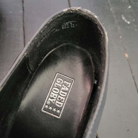 Faded Glory Vintage Black Low Top Booties Pointed Toe Lynette Women's 6 Western - Picture 10 of 10